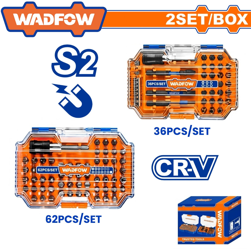 Wadfow by Winland 2Pcs/Set CR-V Screwdriver Bits WBS4B98 - WAD-HT