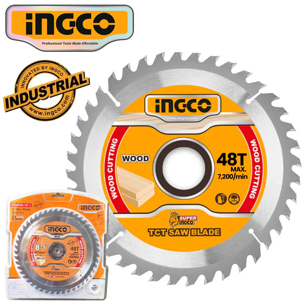 Ingco by Winland TCT Circular Saw Blade 8-1/4 W/210mm(8-1/4in.) 16mm and 25.4mm ING-HT