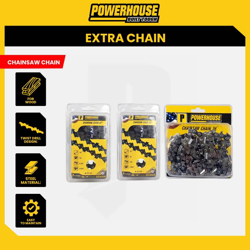 Powerhouse Chain Saw Extra Chain 22 l 25 l 36 Inch (PH-PTAA)