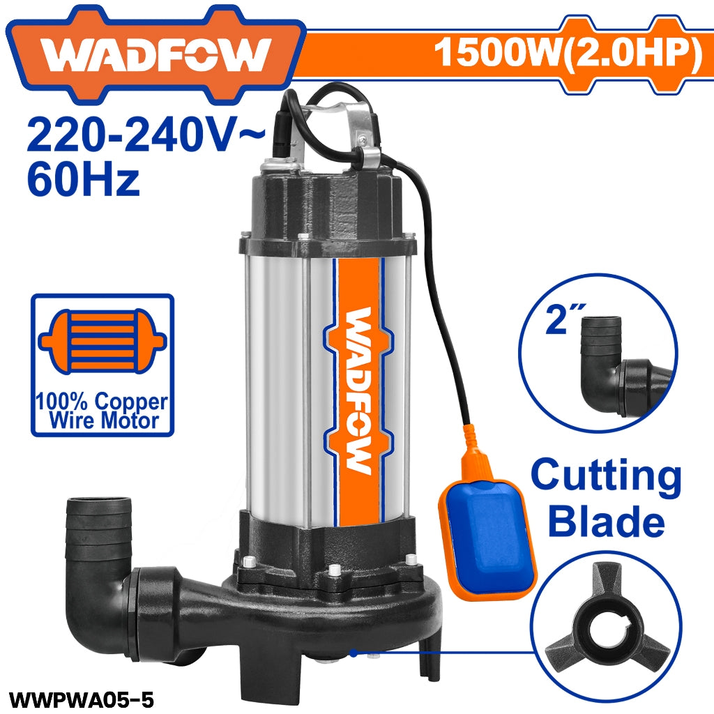 Wadfow by Winland Sewage Submersible Water Pump for Dirty Water WAD-PT