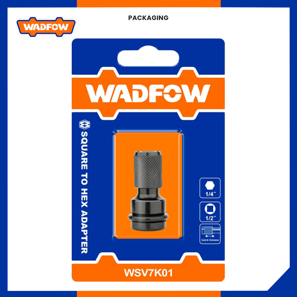 Wadfow by Winland Square Shank to Hexagon Adapter 1/2" Square drive to 1/4" Hex WAD-HT WSV7K01