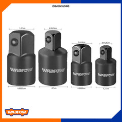 Wadfow 4pcs Impact Socket Adapter Set Material WMS6404