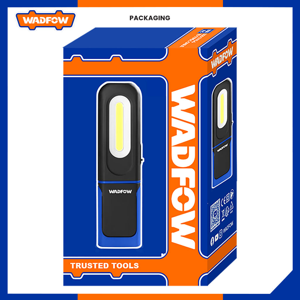 Wadfow Rechargeable Emergency Flashlight w/ 20m Irradiation Distance 350Lumens Construction WFL7508