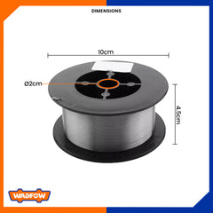 Wadfow Mig Wire Flux-Cored Wire 1kg / 0.8mm spool for MAG/MIG welding WSFC08012