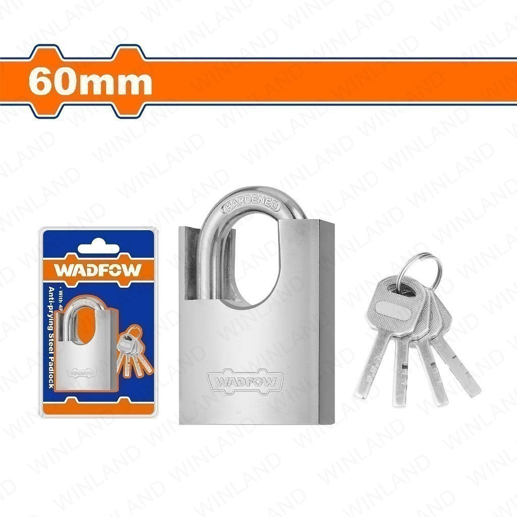 Wadfow Anti-Intrusion Prying Steel Padlock 40mm-70mm With 4 Iron Keys WAD-HT