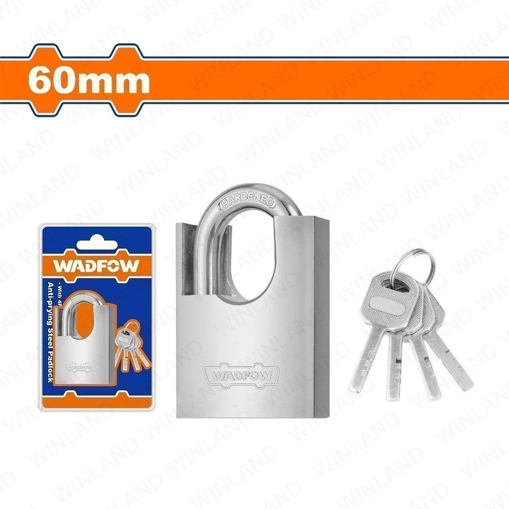 Wadfow Anti-Intrusion Prying Steel Padlock 40mm-70mm With 4 Iron Keys WAD-HT
