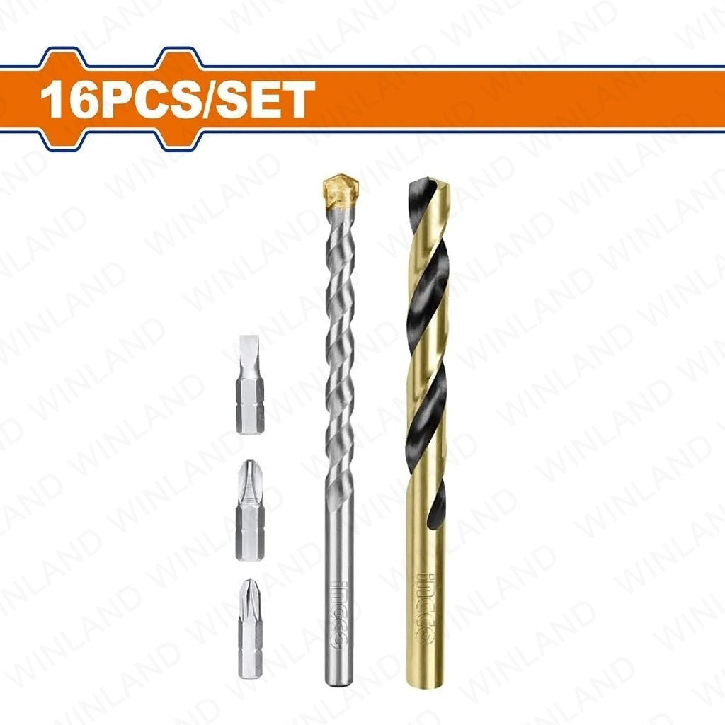 Wadfow  16PCS/Set Drill Bits & Screwdriver Bits Set UWKS4165 WAD-HT