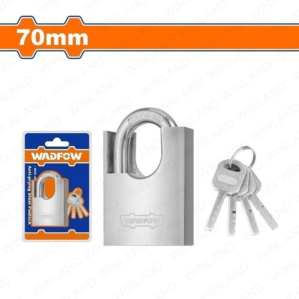 Wadfow Anti-Intrusion Prying Steel Padlock 40mm-70mm With 4 Iron Keys WAD-HT