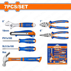 Wadfow by Winland 7PCS/Set Handtools Set Combination Pliers, Claw hammer etc. WHS5307 WAD-HT
