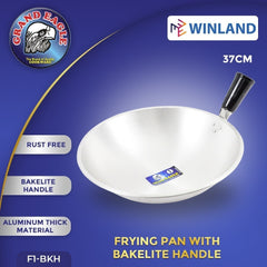 Grand Eagle by Winland Cookware Thick Aluminum Kawali Frying Pan with Bakelite Handle