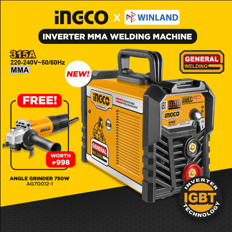 [Free Cordless Drill ] INGCO Portable Welding Machine Inverter IGBT ARC MMA ING-SS
