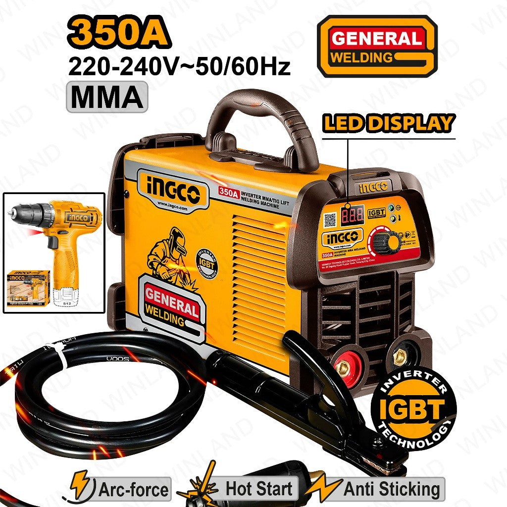 [Free Cordless Drill ] INGCO Portable Welding Machine Inverter IGBT ARC MMA ING-SS