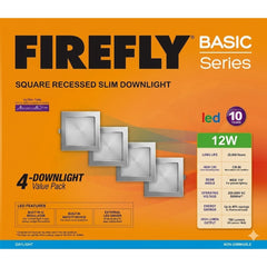 Firefly by Winland 12 Watts LED Squared Recessed Slim Downlight