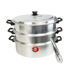 Sparrow by Winland 3 Layer 30cm Stainless Big Siomai Siopao Dimsum Puto Steamer Set w/ Free Tongs