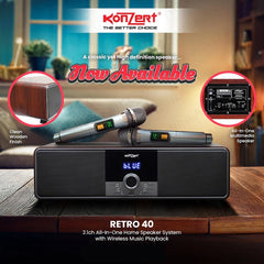 Konzert by Winland 2.1 Home Speaker System 2 Wireless Mic,BT,HDMI-ARC,Optical,USB,Coaxial,RC 2200W