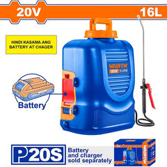 Wadfow by Winland P20S/20V Li-Ion Cordless Sprayer Agricultural Backpack Tank 16L WAD-PT