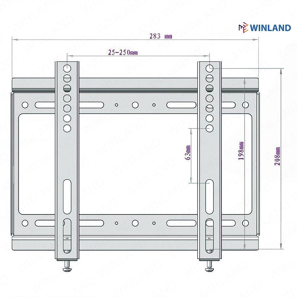 Winland 14"-42" | 26"-63"LED LCD Universal TV Bracket Heavy Duty Monitor Bracket Wall Mount