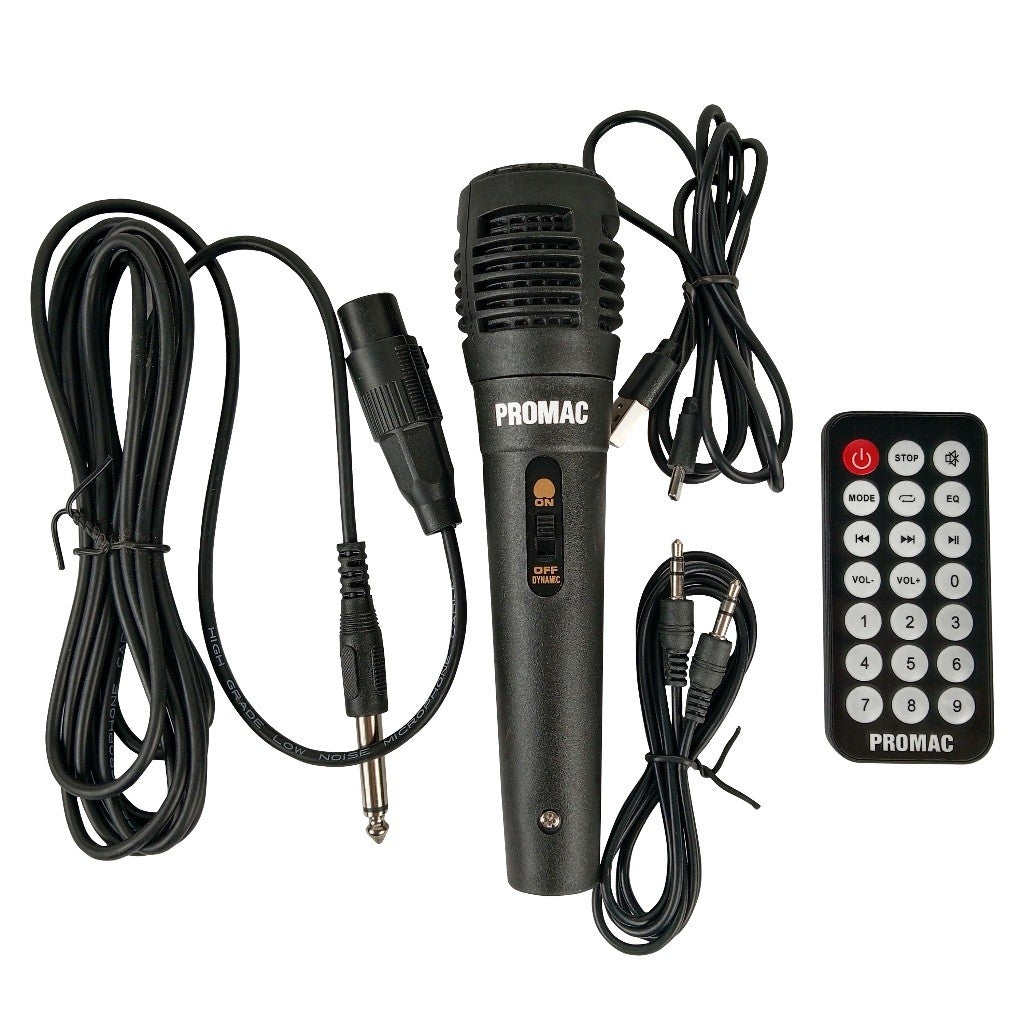 Promac by Winland 8inches Portable Party Speaker BT, USB, TF, FM, Radio, AUX Input PS-X80J