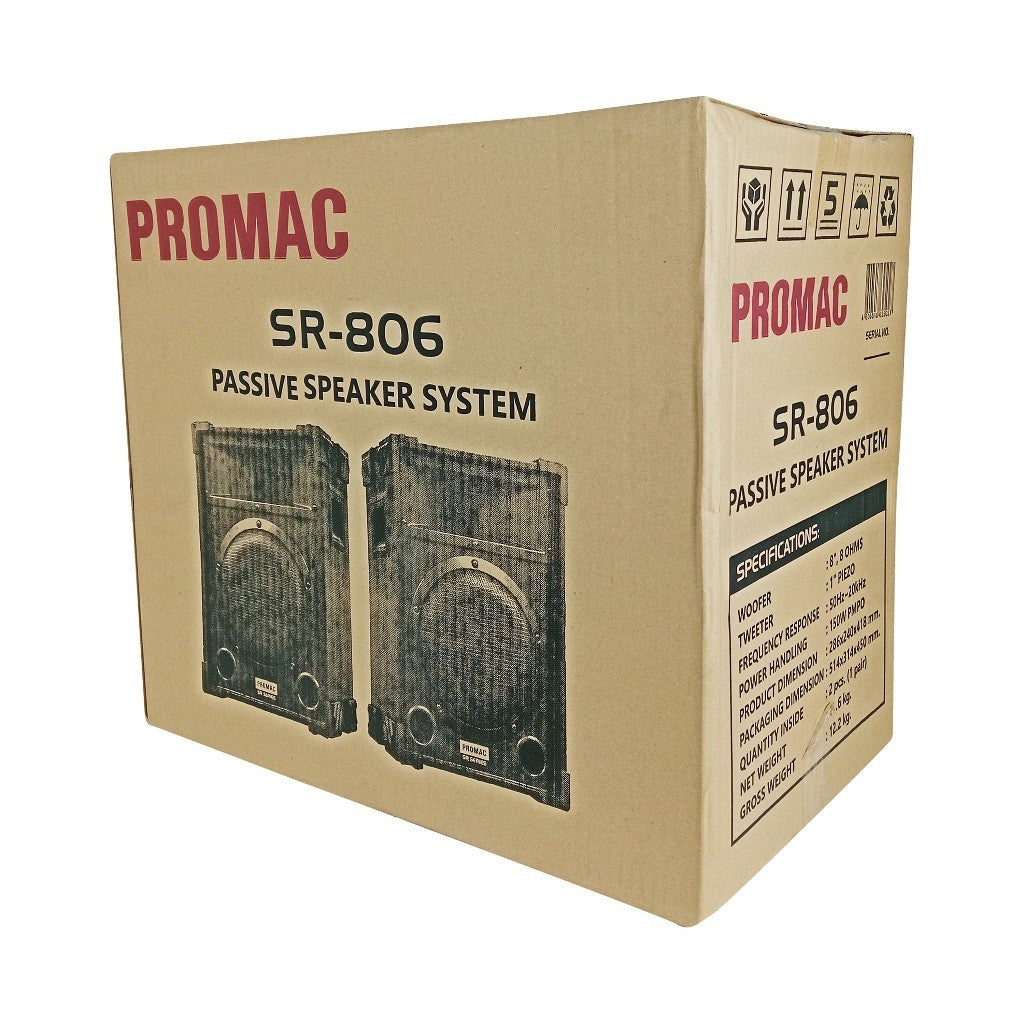 Promac by Winland 8inches Outdoor Passive Speaker System 150W-8 ohms SOLD by PAIR SR-806