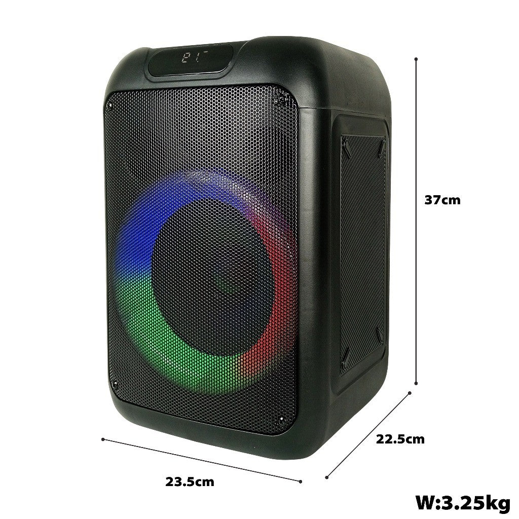 Promac by Winland 8inches Portable Party Speaker BT, USB, TF, FM, Radio, AUX Input PS-X80J