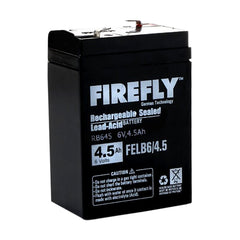 Firefly by Winland Rechargeable Sealed Lead Acid Battery 4.5Ah/6v FELB6/4.5