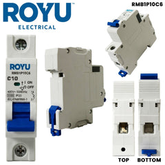Royu by Winland Miniature Circuit Breaker (MCB) 6kA, 1-Pole, 400V AC, 1-Module DIN Rail Mount