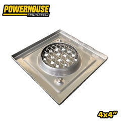 Powerhouse Hi-Grade Stainless Steel Floor Strainer 4 x 4 - 6x6 Anti-Overflow Design (PH-WH&PPR)