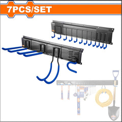 Wadfow Link Wall Storage Set with Metal Black Rail Material (WHT)