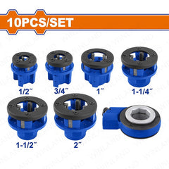 Wadfow Set of 10-pieces Pipe Threading Kit WJK1D91 (WHT)