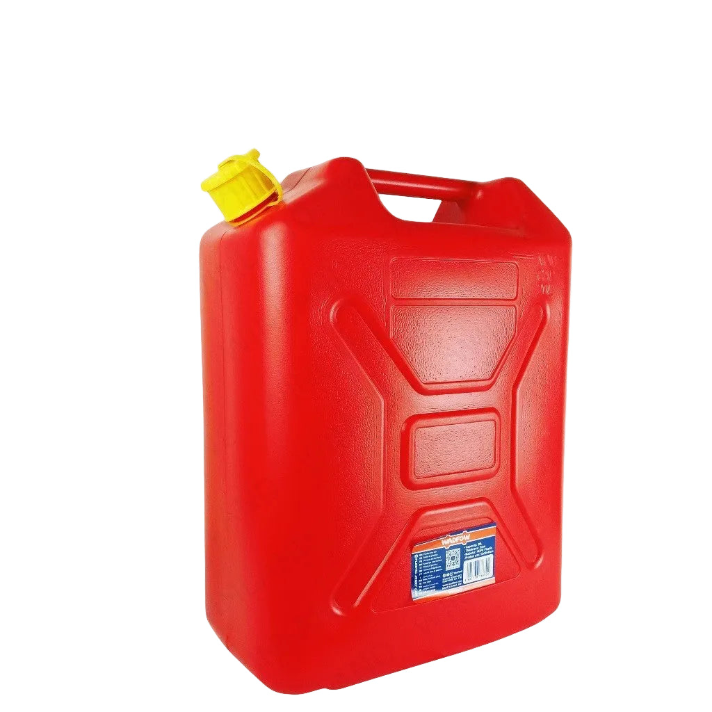 Wadfow 20 Liters Plastic Jerry Can with Gas Can Spout 33 x 20 x 44cm WQY2320 (WHT)