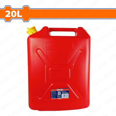 Wadfow 20 Liters Plastic Jerry Can with Gas Can Spout 33 x 20 x 44cm WQY2320 (WHT)